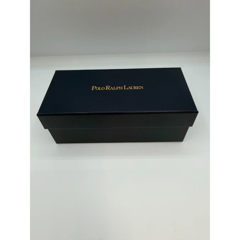 Polo Ralph Lauren Eyeglass Sunglasses Case Box Authentic Navy Blue Leather
